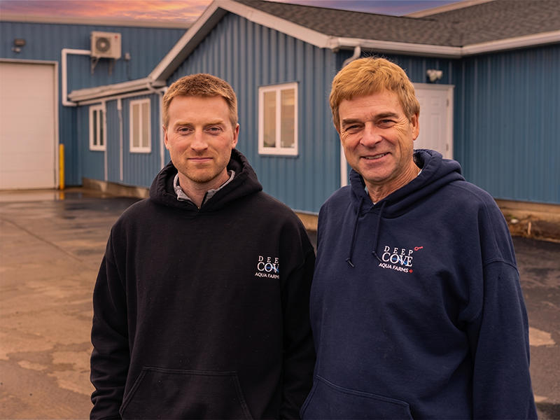 Andy and Riley — father and son, Deep Cove Ocean Products